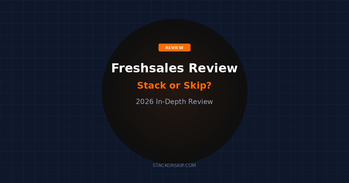Freshsales review 2026 Stack or Skip