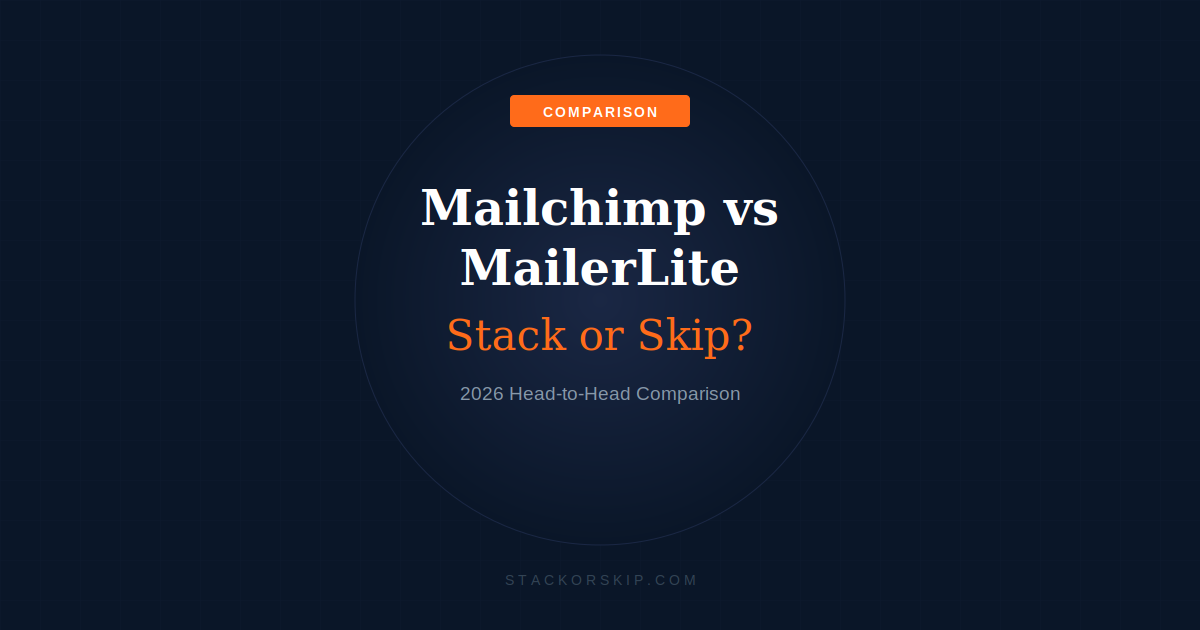 Mailchimp vs MailerLite 2026 — Stack or Skip? Head-to-Head Comparison