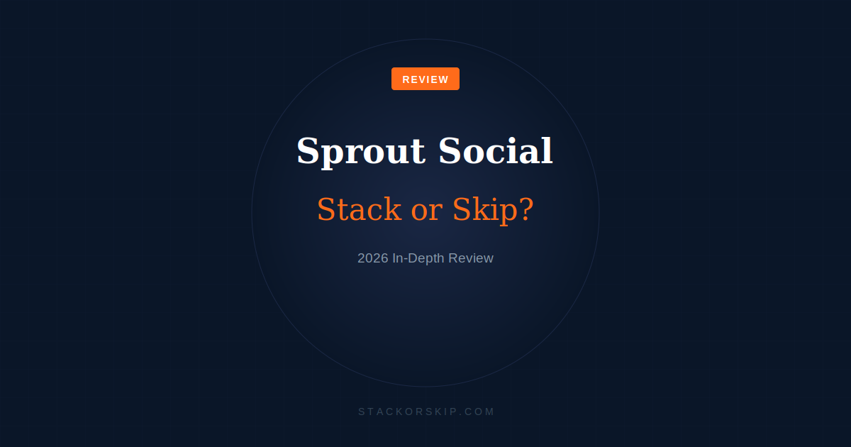 Sprout Social Review 2026 — Stack or Skip? In-Depth Review